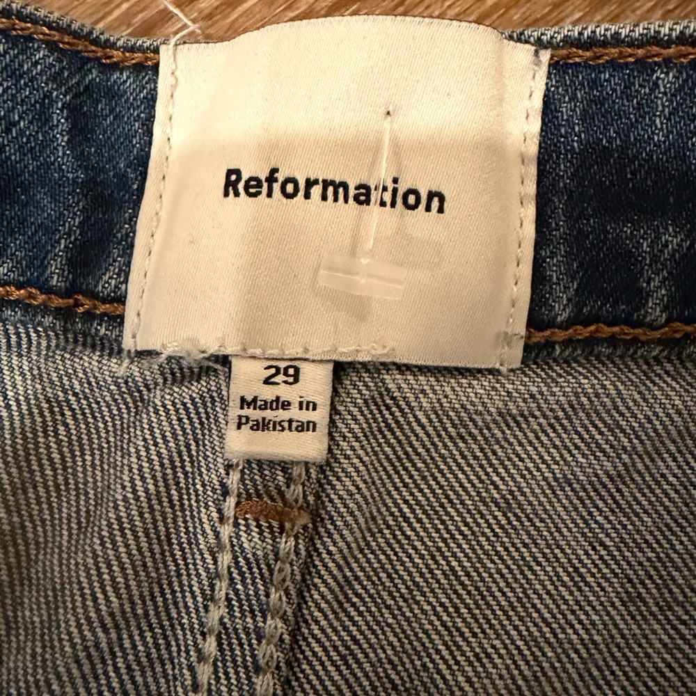 Reformation Alyssa High Rise Wide Leg Long Jeans, Size 29 - Picture 10 of 12
